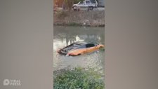Lamborghini ile Su Kanalına Düşmek