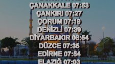İl İl Bayram Namazı Saatleri