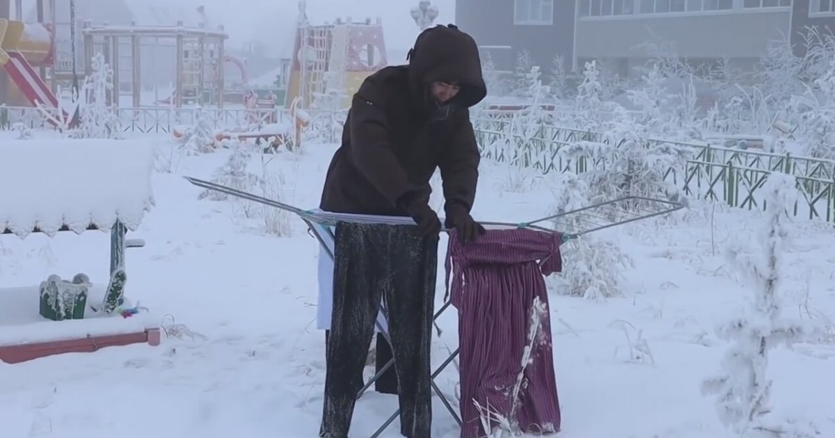 Dünyanın En Soğuk Kentinde Çamaşır Yıkamak | İzlesene.com