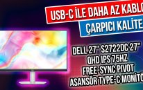 USB-C İle Daha Az Kablo Çarpıcı Kalite Dell 27