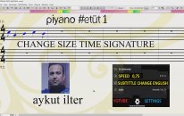Finale 4/4 change font and size Time signature ölçü sayısını değiştir daha görünür kalın büyük yap
