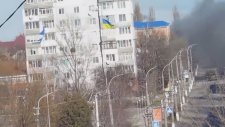 Kendisini Videoya Çeken Ukraynalıya Top Atışı Yapan Rus Tankı