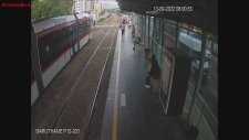 Samsun’da Vatmanın Ani Freni Genç Kızı Kurtardı