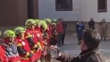 Enkaz Altında Kalarak Hayatını Kaybeden Kurtarma Köpeği Proteo'ya Veda Töreni