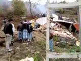 trabzon düzköy çiğdemli köyünde heyelan