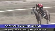 konya'daki yarışta atlar çarpıştı
