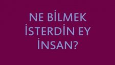 Edibe Toğaç Şiirleri -Ne Bilmek İsterdin Ey İnsan!