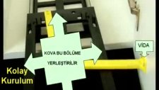raylı dolap içi çöp kovası