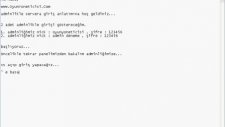 Server Admin Girisi !