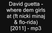 David Guetta - Where Dem Girls At Ft Nicki Minaj