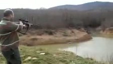 av tüfekleri dürbünlü av tüfeğiyle deneme atışları