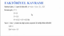 faktöriyel kavramı