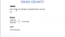 oran orantı 1