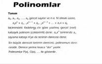 polinomlar 1