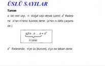 üslü sayılar
