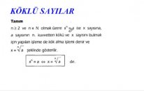 köklü sayılar 1