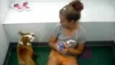 adri and her mean doggy!