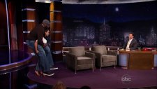 Shaq's Girlfriend Gives Him Piggy Back Ride On Jimmy Kimmel Live