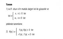 mutlak değer