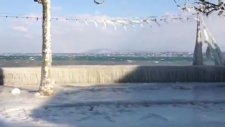 Severe İce Storm On The Banks Of Lake Geneva
