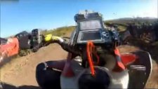 Atv yarışında inanılmaz kaza