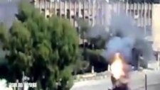 Suriyede Mühimmat Tankı Hareket Halinde Patladı !