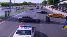 S2000 polis önünde drift yapıyor
