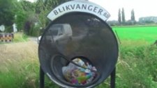 Bisikletliler için çöp kutusu