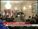Iraklı gazeteci bush’a ayakkabı fırlatıyor