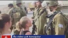 Filistinli kız İsrail Askerine Meydan Okuyor