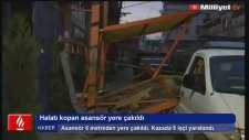 Bursa'da Asansör Yere Çakıldı