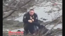 Polis son anda böyle kurtardı !