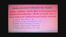 Ahıska Şivesinde Kullanılan Harfler