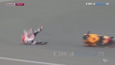 Dani Pedrosa Moto Gp Almanya Yarışında Feci Kaza Yaptı