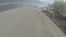 Bisikletle denize atlamak