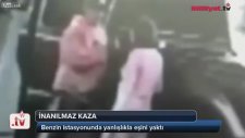Adamın dalgınlığı kadını böyle yaktı