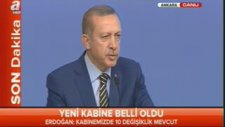 Başbakan Erdoğan Yeni Bakanları (Kabine Değişikliği) Açıkladı