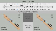 Blok Flüt Si Bemol Notası İçin Carol Of The Bells