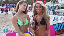 Nina Agdal Video İnterview By Tyler Suess At Model Beach Volleyball 2013