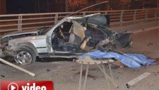Otomobilin İkiye Bölündüğü Kaza Kamerada