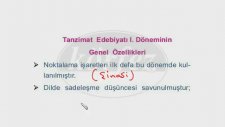 Tanzimat Edebiyatı 1. Bölüm
