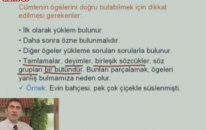 8. Sınıf Türkçe - Cümlenin Öğeleri
