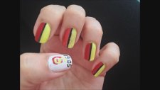 Nail Art - Galatasaray Tırnaklarda