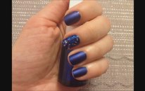 Nailart - Metalik Lacivert Tırnaklar