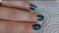 Tavus Kuşu Naıl Art Deseni - Peacock Naıl Art