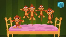 Five Little Monkeys Jumping On The Bed | Children Nursery Rhyme | Songs