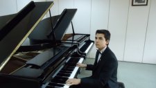 Bach Akustik Piyano İki Sesli Envansıyon Fa Mınor Akustik Grand Kuyruklu Piano Çaldı Piyanist Çağdaş