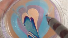 Nail art - Suda Oje Desenleri 2 - Simli Ebruli