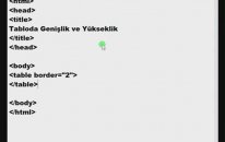 Html Dersleri 39 - Tabloda Genişlik ve Yükseklik