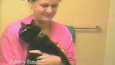 Yıkanmamak İçin Hayır Diye Bağıran Kedi